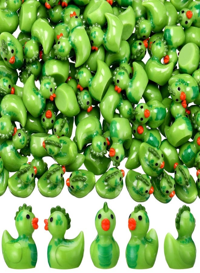 Realspring 100 Pcs Mini Resin Dinosaur Ducks Bulk Dinosaur Duck Miniatures Miniature Animals for Christmas Party Fillers Favors Home Miniature Landscape Ornaments Cake Garden Party Decoration - Image 1